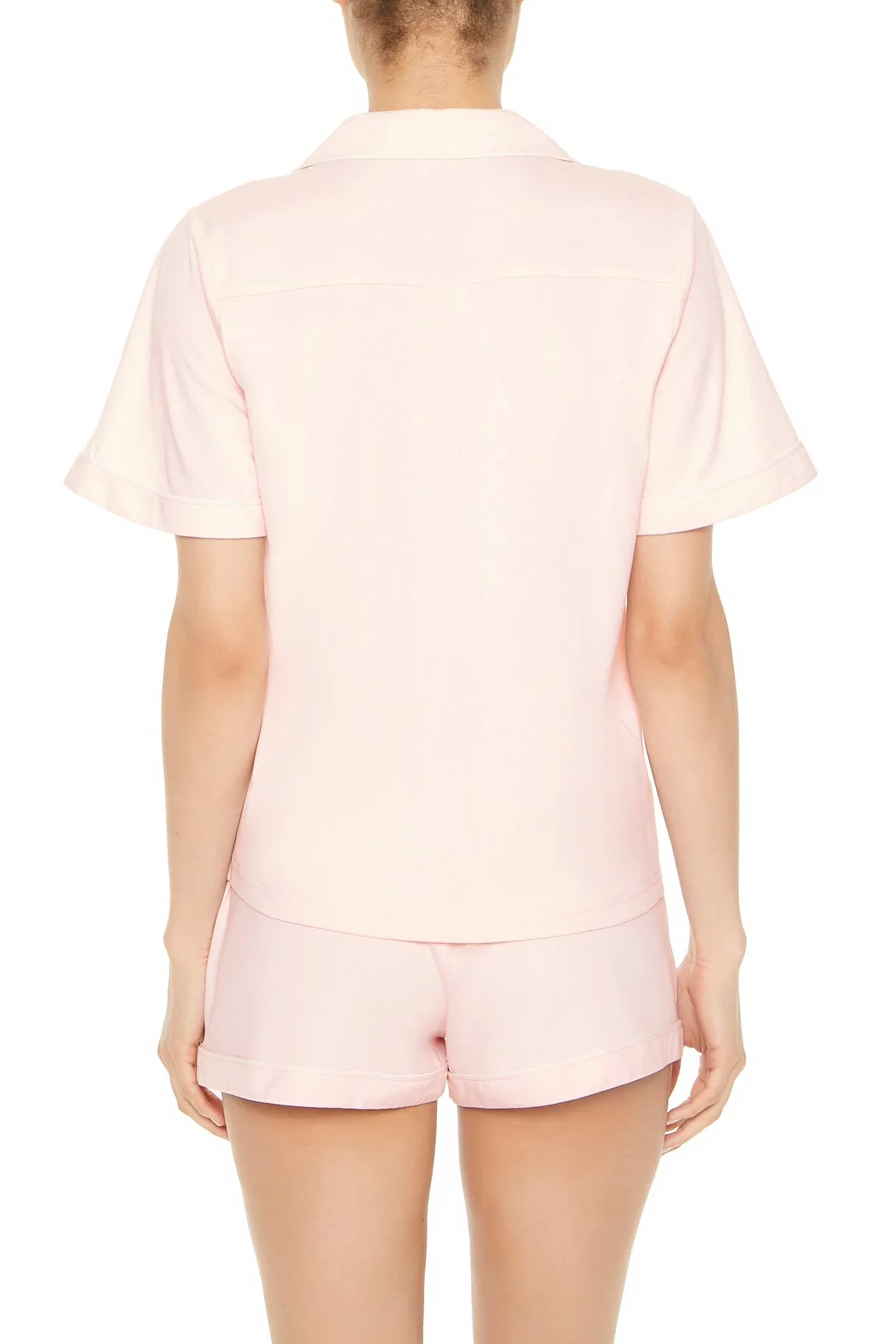 Ensemble pyjama avec t-shirt boutonné et shorts unis sold by Urban Planet product image thumbnail 3