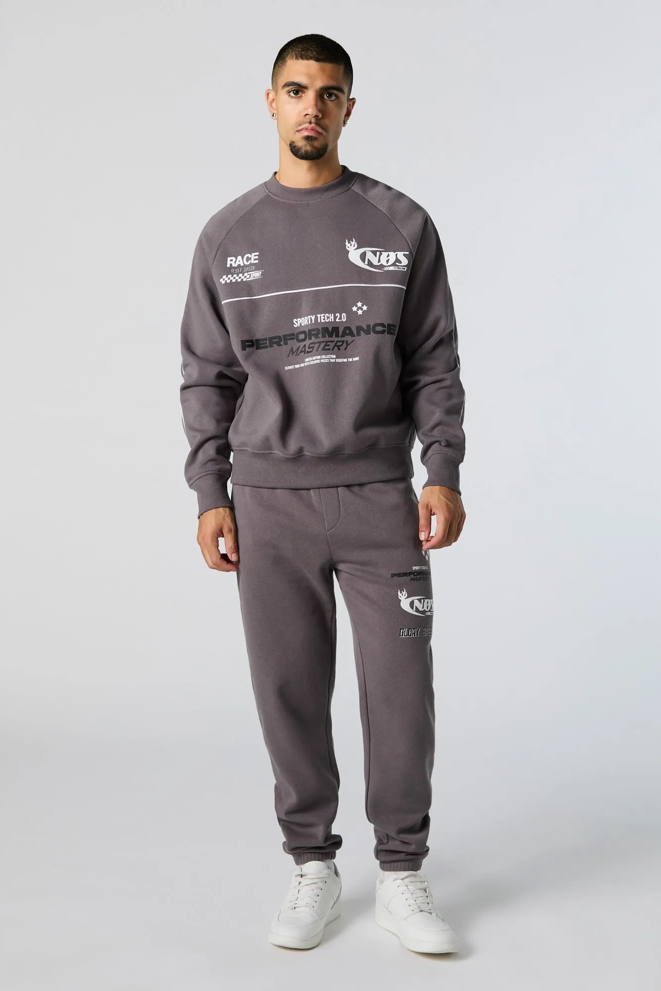 Performance Graphic Fleece Sweatshirt sold by Urban Planet product image thumbnail 3