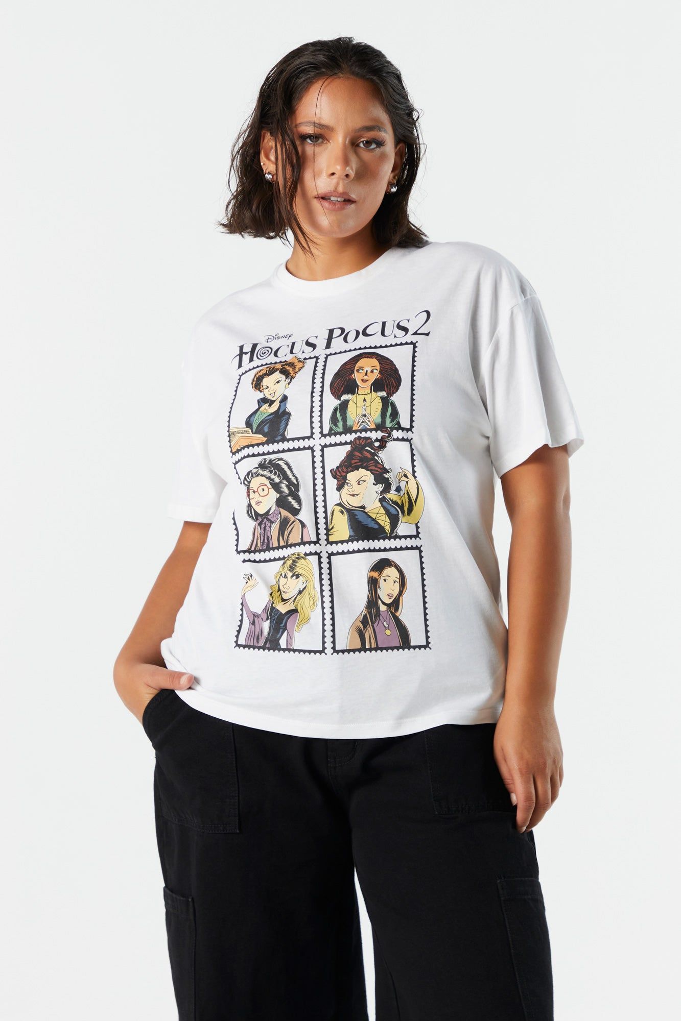 T-shirt coupe garçonne à imprimé Hocus Pocus 2 sold by Urban Planet