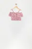 Girls Leaf  Print Flounce Off Shoulder Top sold by Urban Planet
