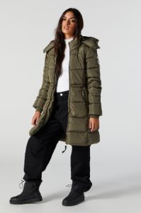Blouson bouffant long à capuchon sold by Urban Planet