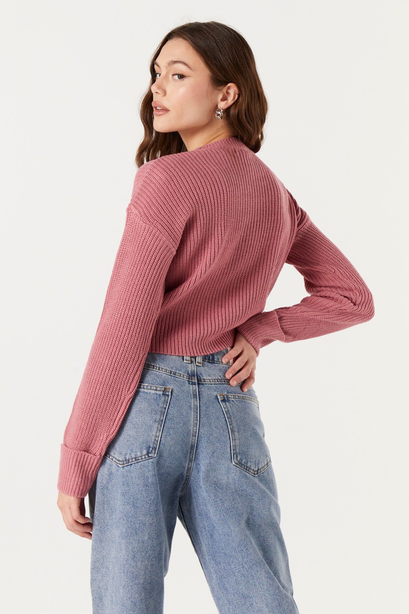 Long Sleeve Cropped Knit Sweater sold by Urban Planet product image thumbnail 26