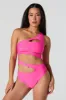 Fuchsia Cut Out One Piece Swimsuit sold by Urban Planet