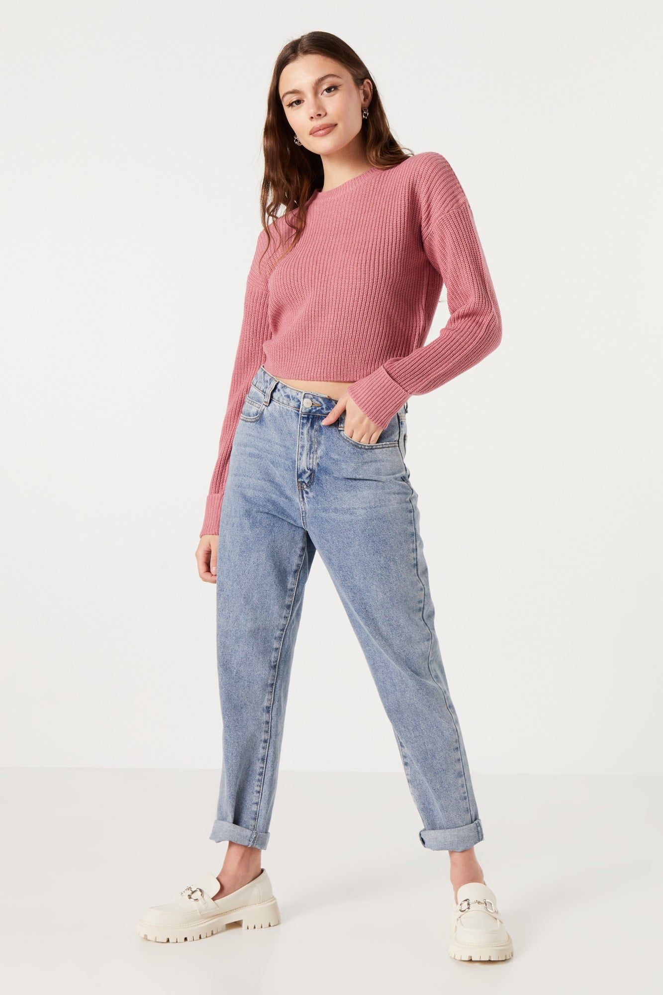 Long Sleeve Cropped Knit Sweater sold by Urban Planet product image thumbnail 27