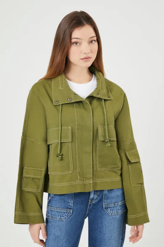 Twill Cargo Jacket sold by Urban Planet