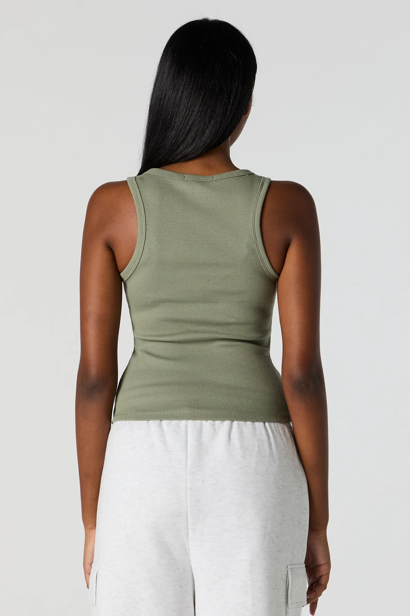 Ribbed Scoop Neck Skimmer Tank sold by Urban Planet product image thumbnail 2