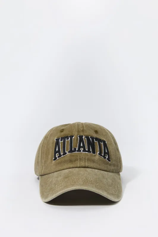 Casquette de baseball délavée avec motif brodé Atlanta sold by Urban Planet