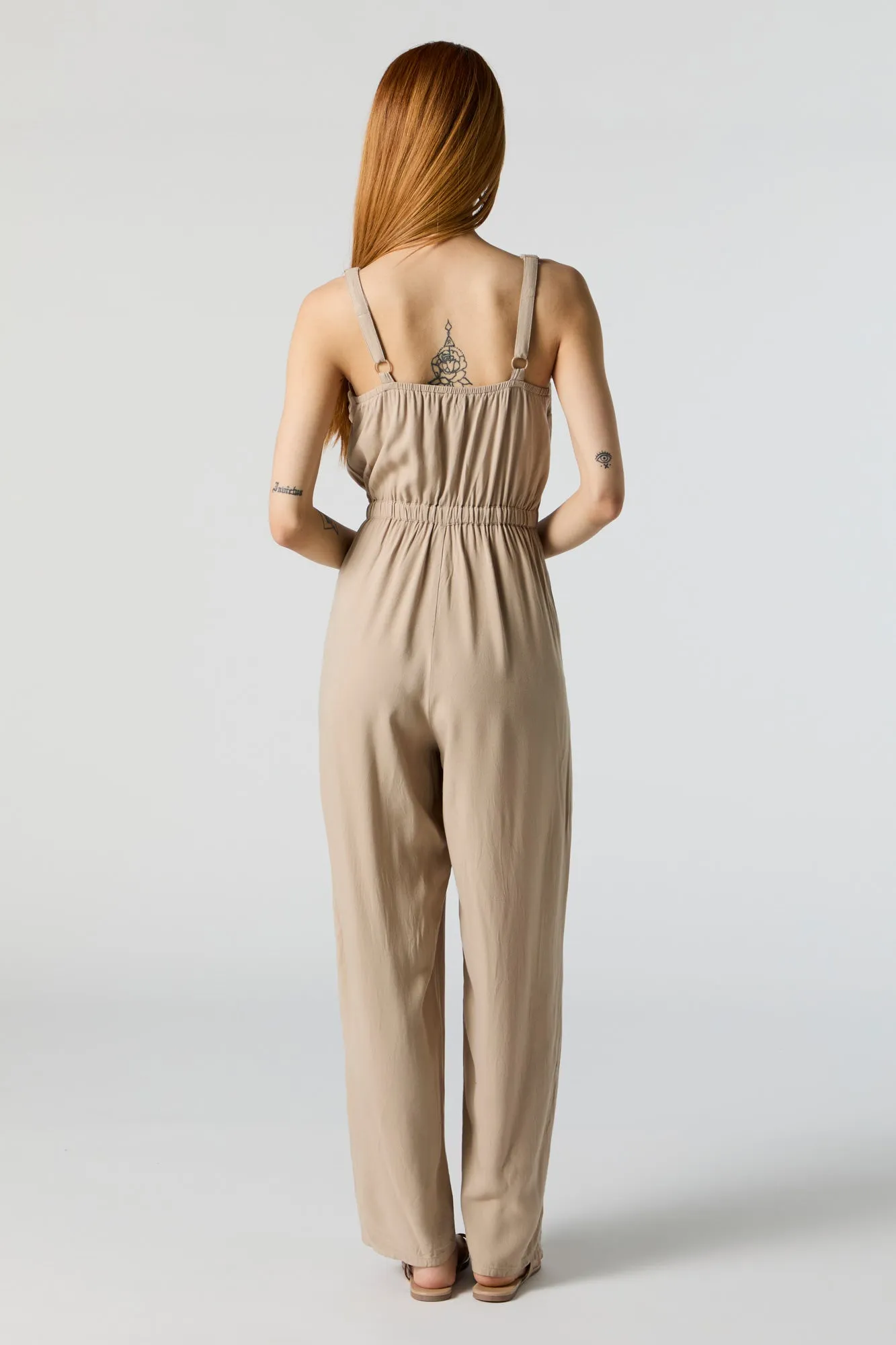Button Front Sleeveless Jumpsuit sold by Urban Planet product image thumbnail 3