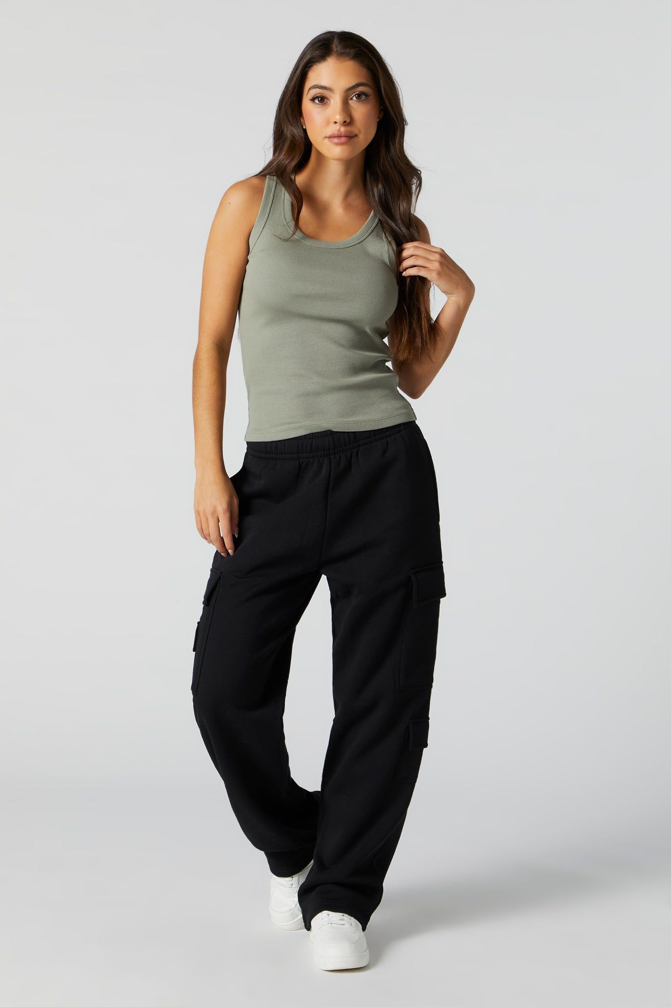 Ribbed Scoop Neck Tank sold by Urban Planet product image thumbnail 3