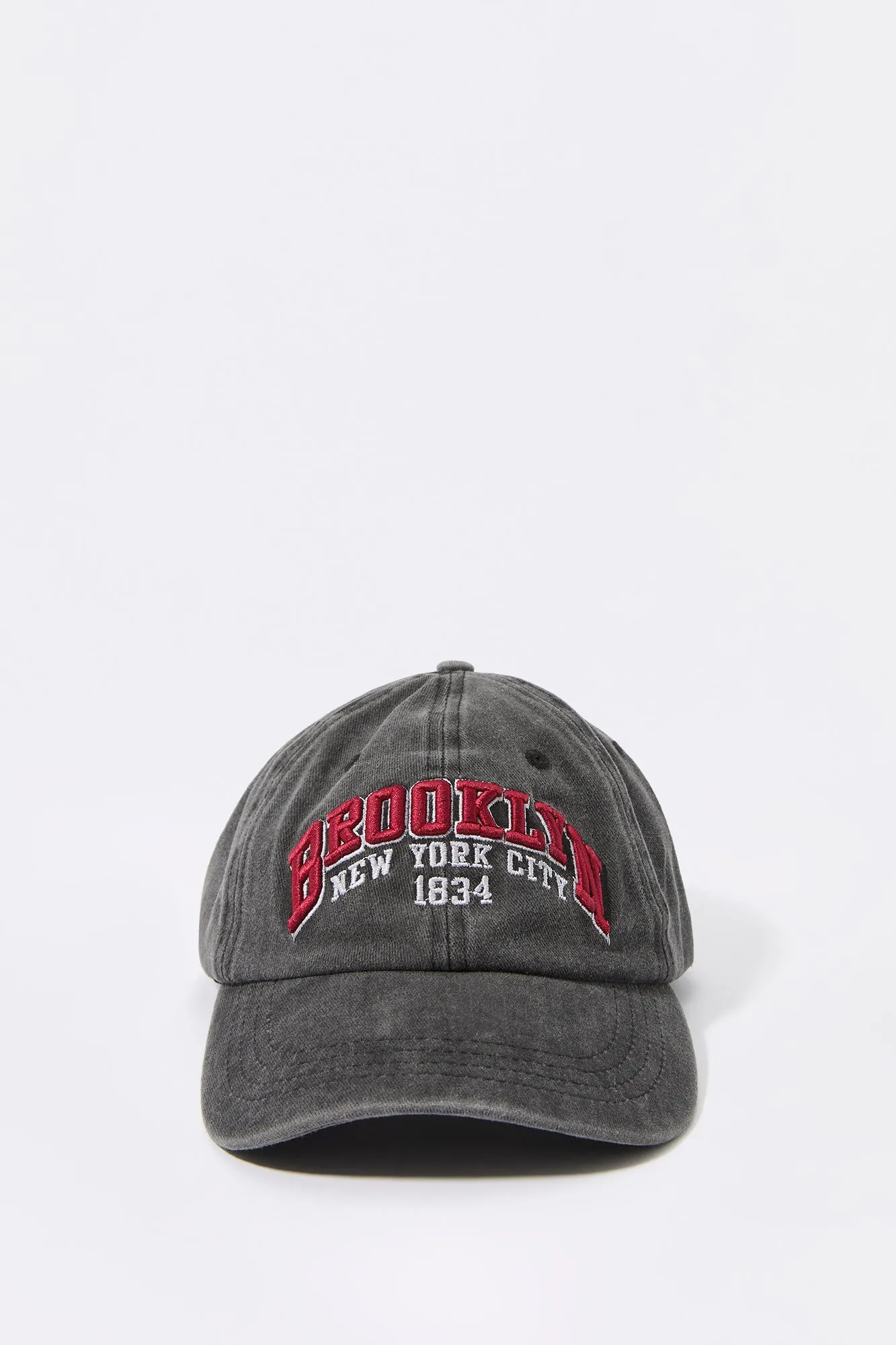 Brooklyn Embroidered Washed Baseball Hat sold by Urban Planet
