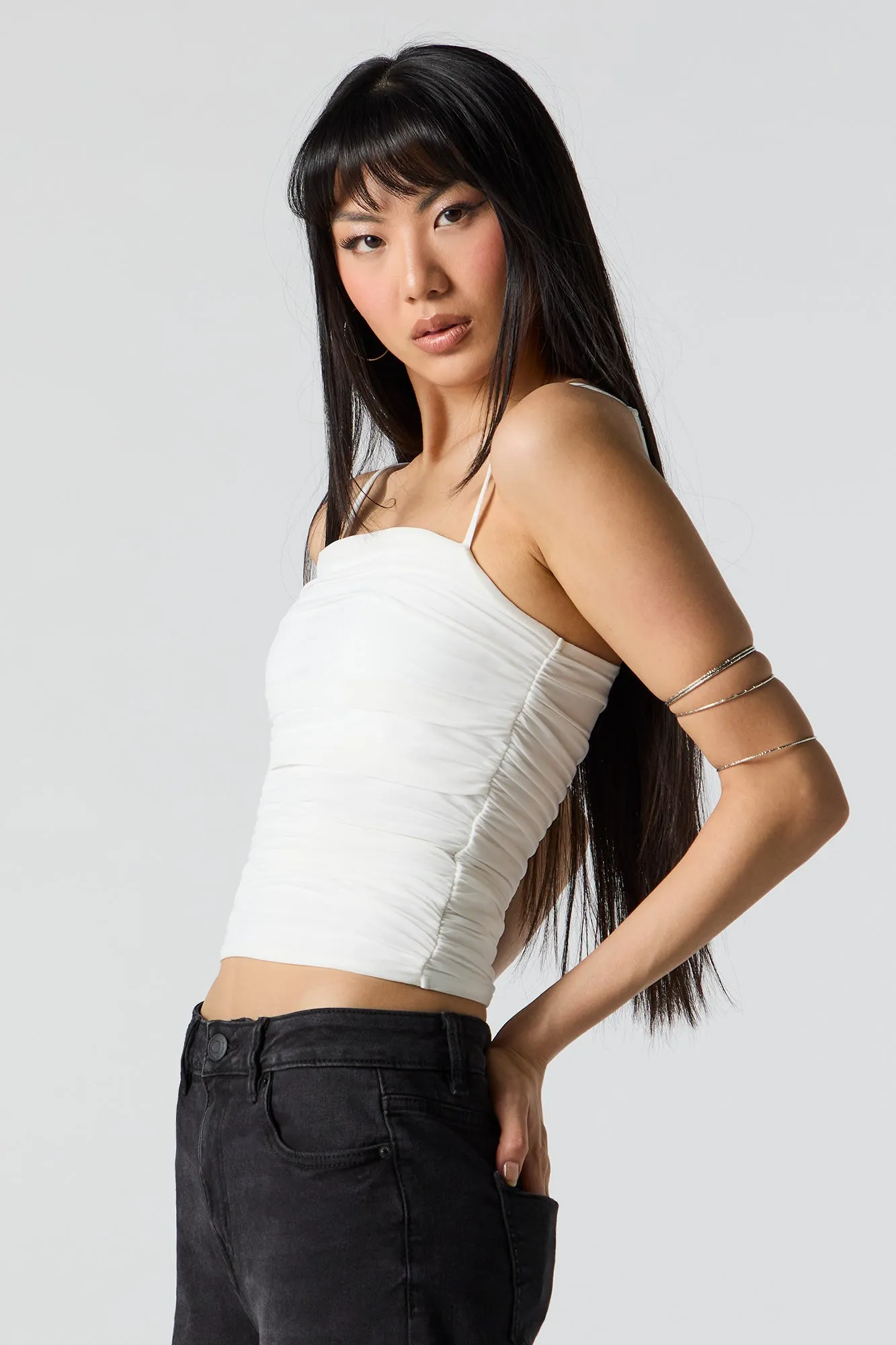 Débardeur en filet ruché sold by Urban Planet product image thumbnail 2