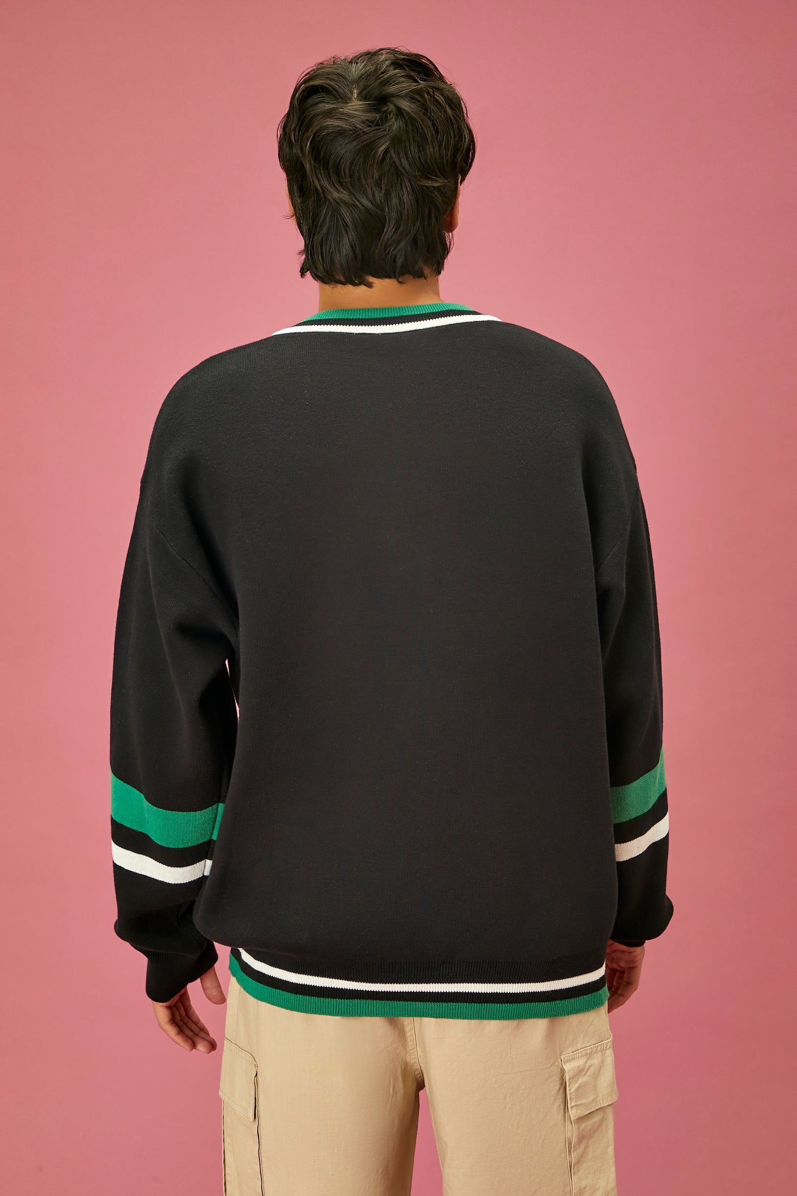 Unisex Reebok Varsity Striped Sweater sold by Urban Planet product image thumbnail 2