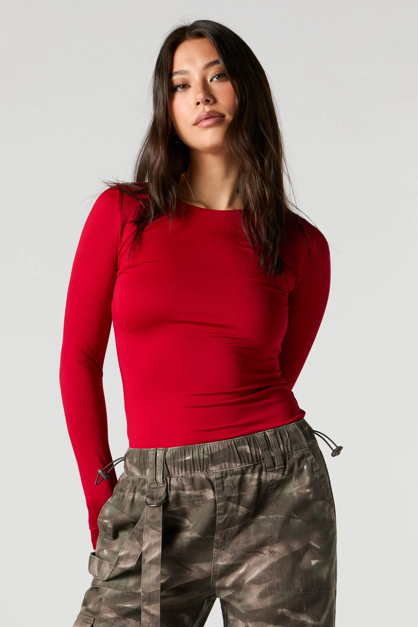 Contour Crewneck Long Sleeve Bodysuit sold by Urban Planet