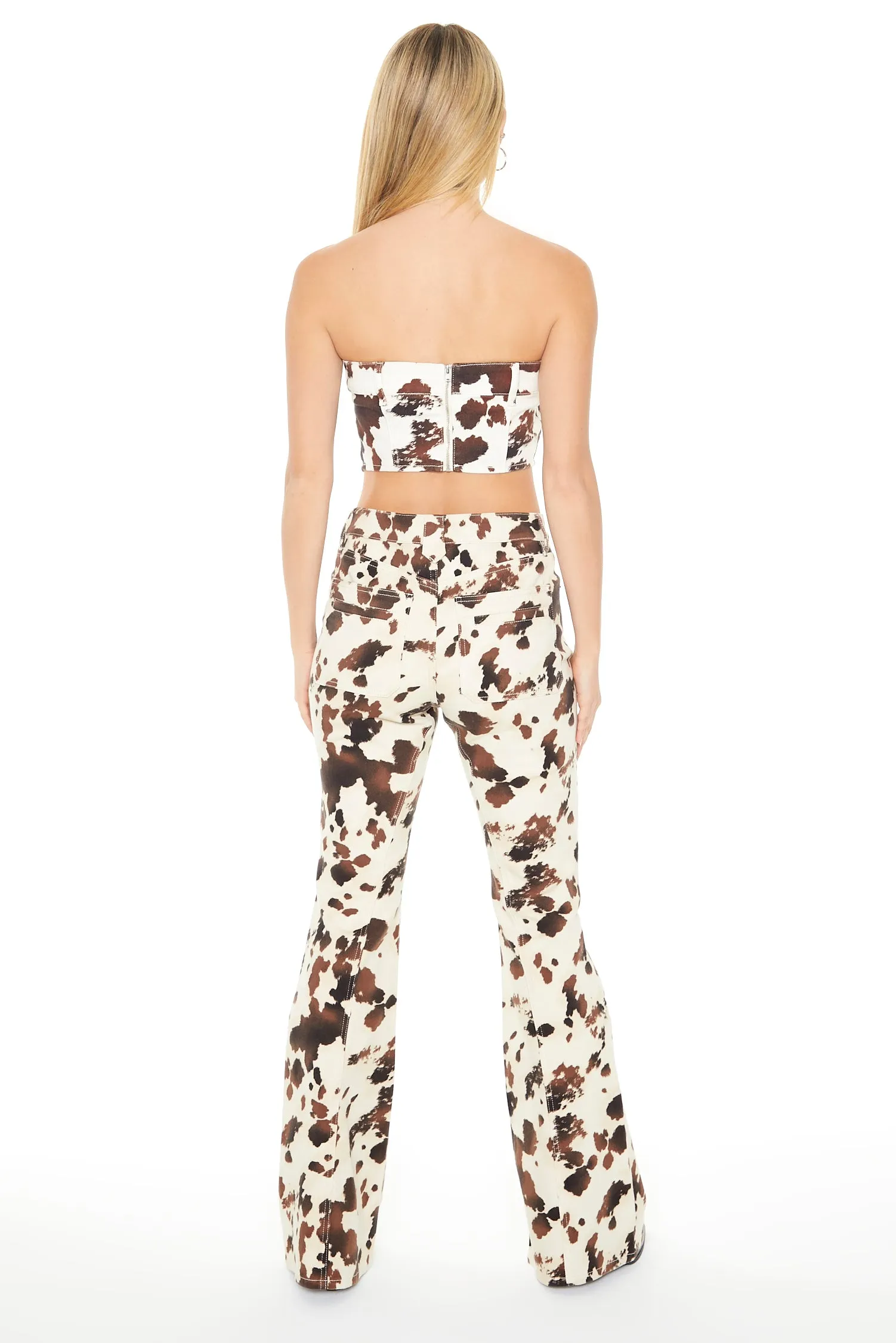 Cow Print Flare Jean sold by Urban Planet product image thumbnail 2
