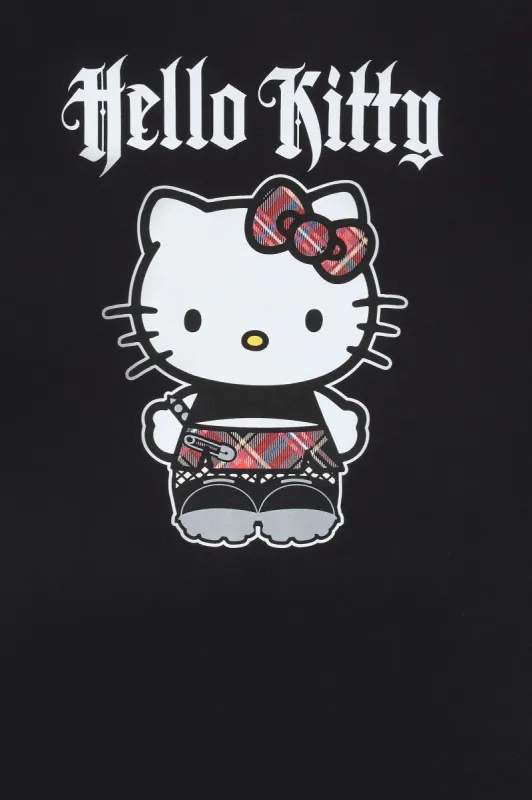 Punk Hello Kitty Graphic Boyfriend T-Shirt sold by Urban Planet