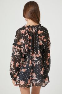 Chiffon Floral Long Sleeve Top sold by Urban Planet