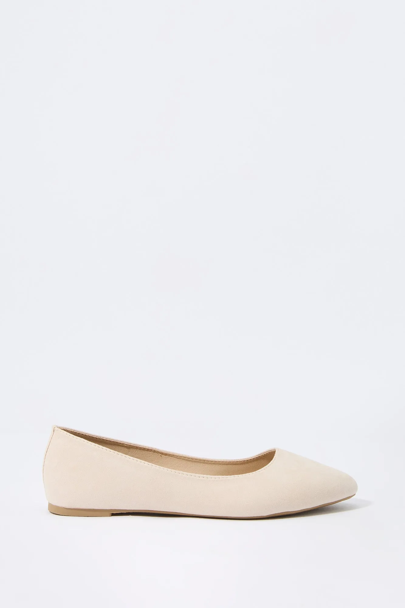 Faux Suede Pointed Toe Ballet Flat sold by Urban Planet