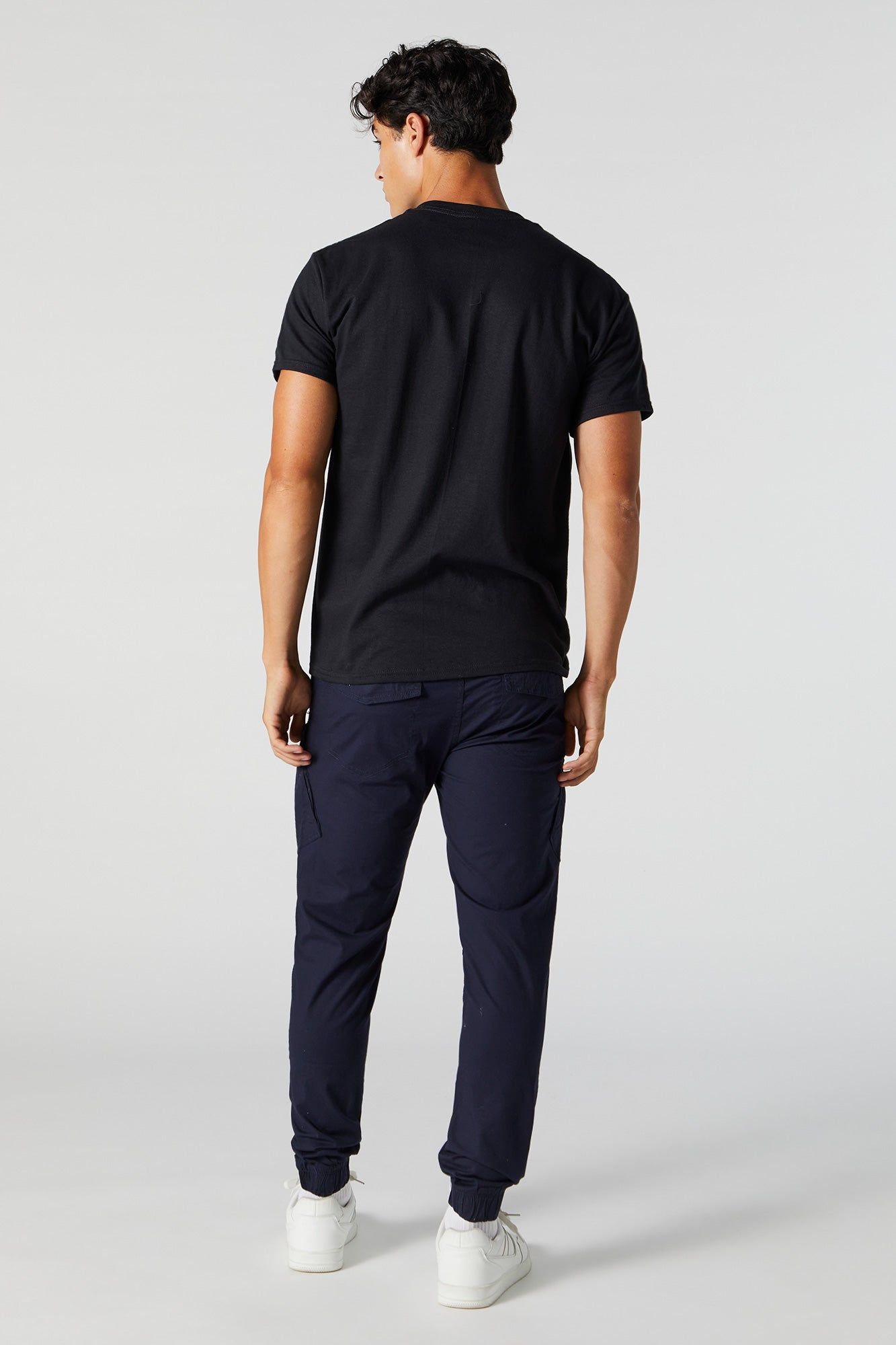 Navy Stretch Poplin Jogger sold by Urban Planet product image thumbnail 3