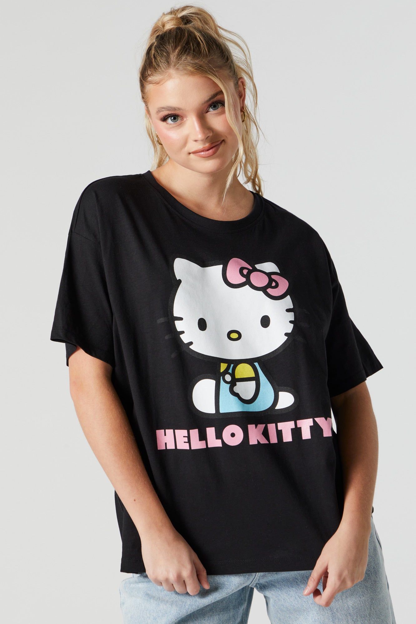 Hello Kitty Graphic Boyfriend T-Shirt sold by Urban Planet product image thumbnail 2