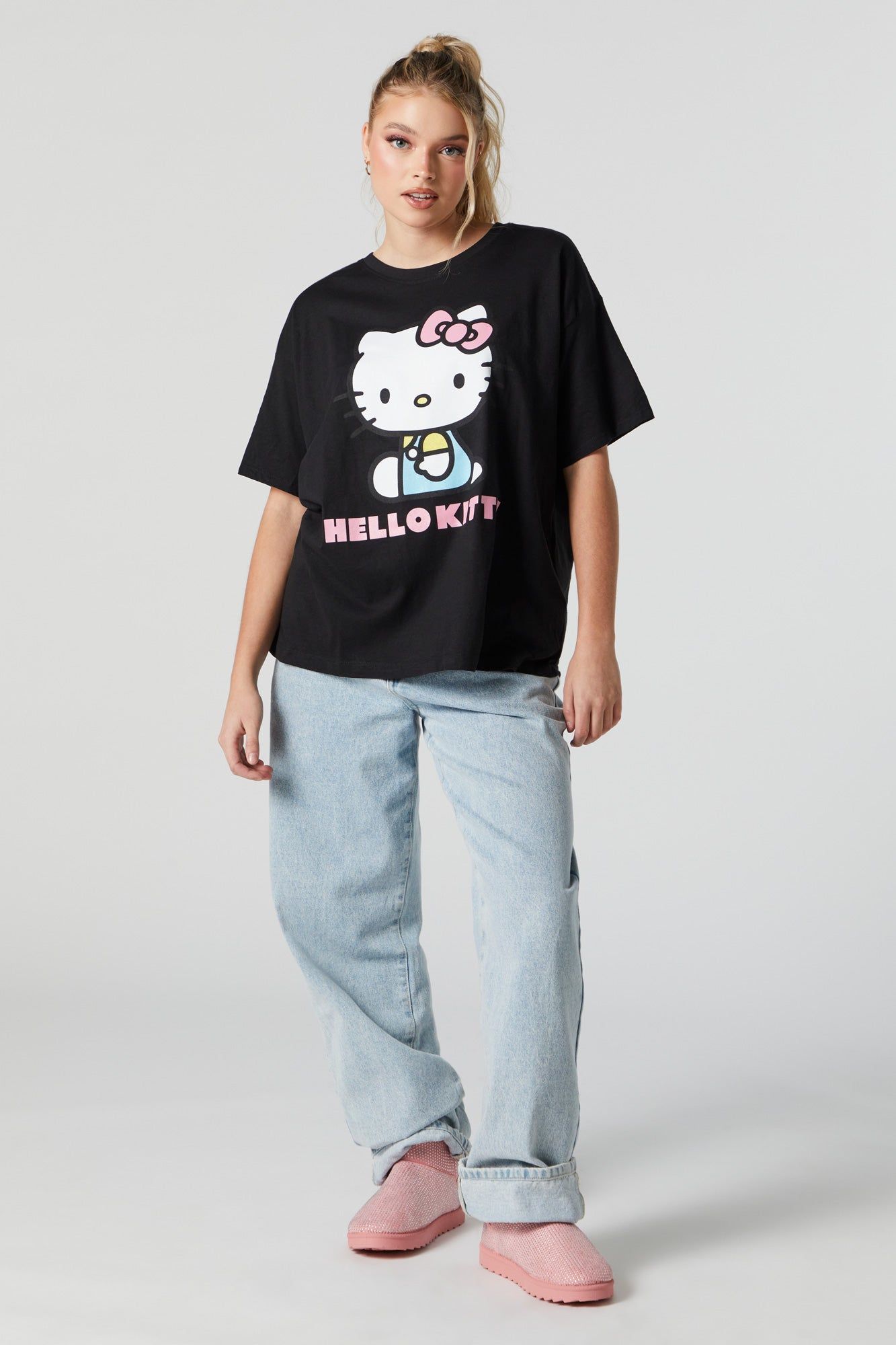 Hello Kitty Graphic Boyfriend T-Shirt sold by Urban Planet product image thumbnail 3