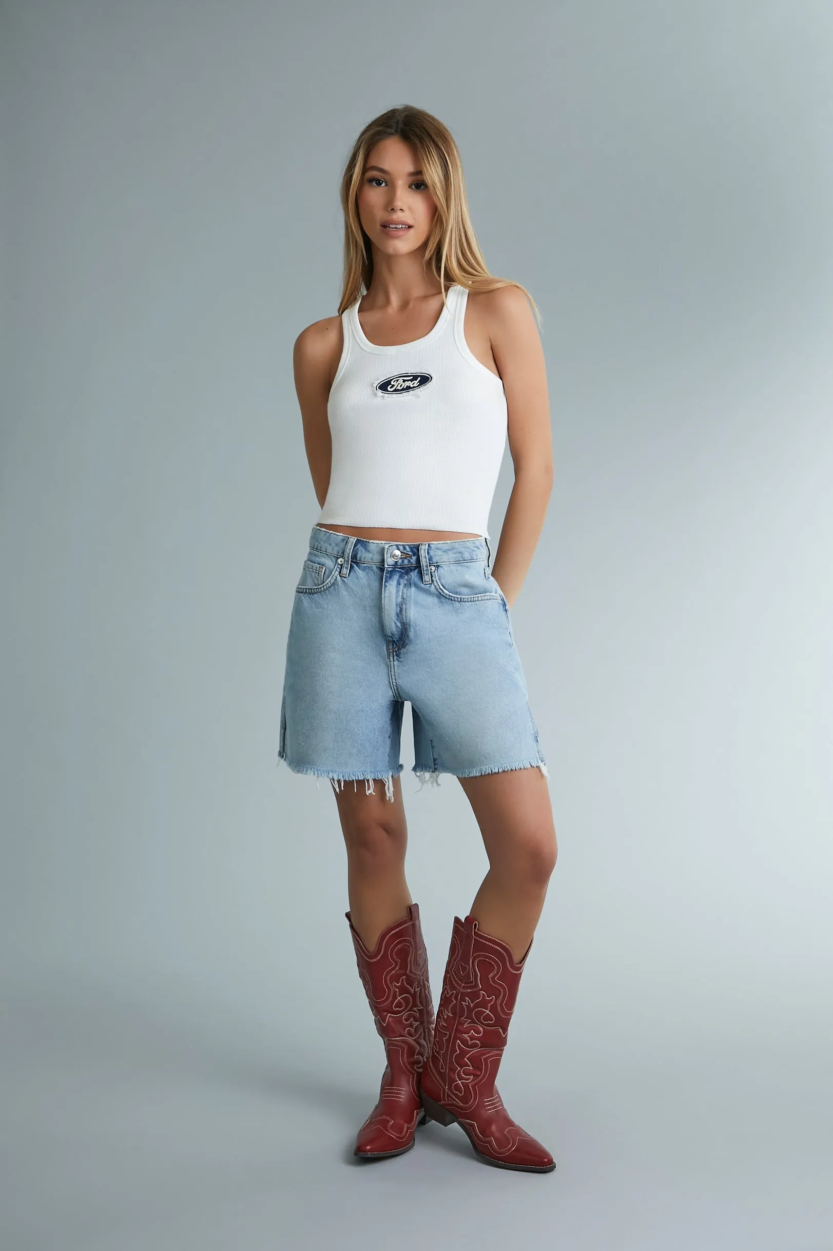 Débardeur côtelé avec logo Ford sold by Urban Planet product image thumbnail 3