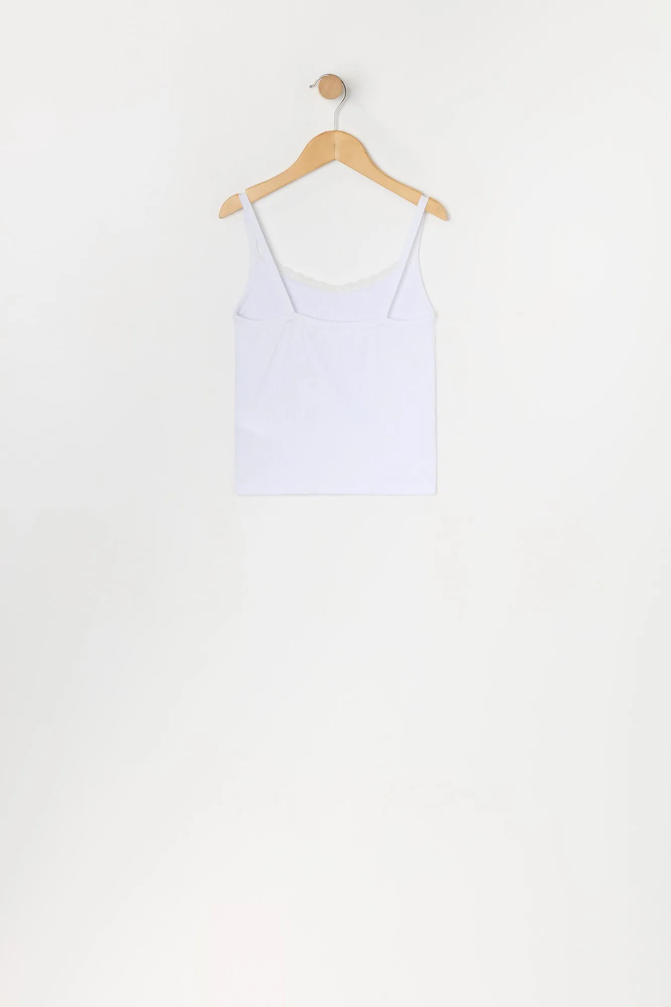 Girls Rhinestone Heart Lace Trim Tank sold by Urban Planet product image thumbnail 2