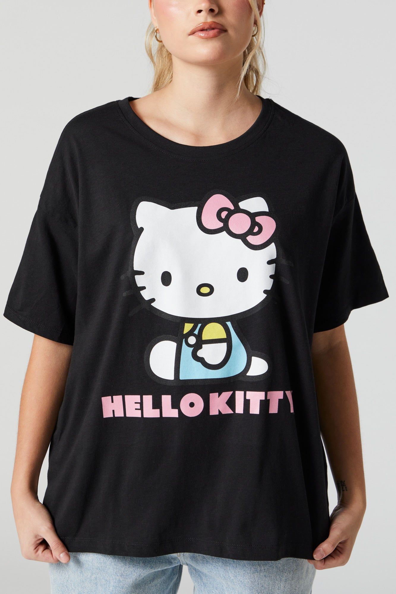 Hello Kitty Graphic Boyfriend T-Shirt sold by Urban Planet