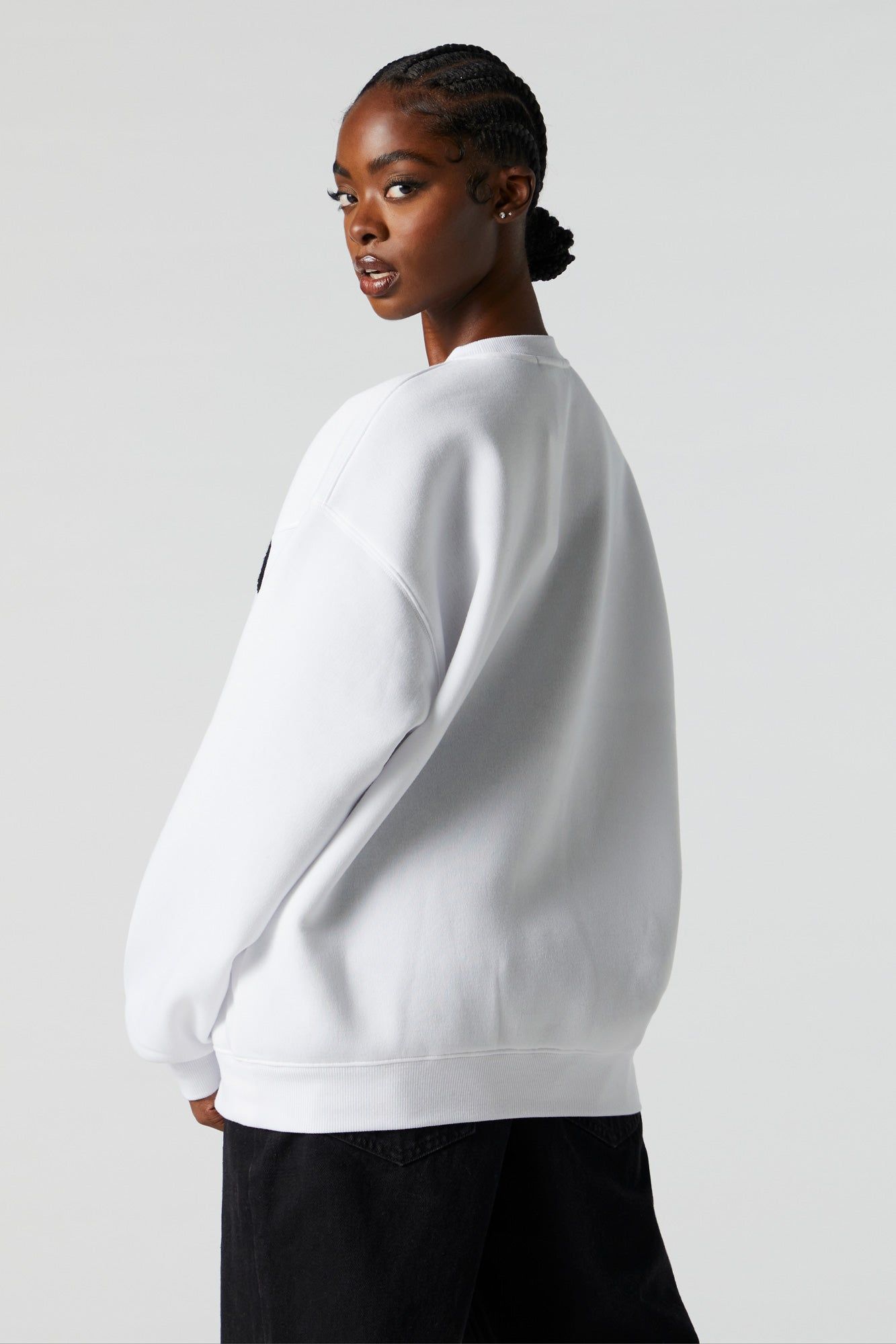 Palm Springs Chenille Embroidered Fleece Sweatshirt sold by Urban Planet product image thumbnail 2