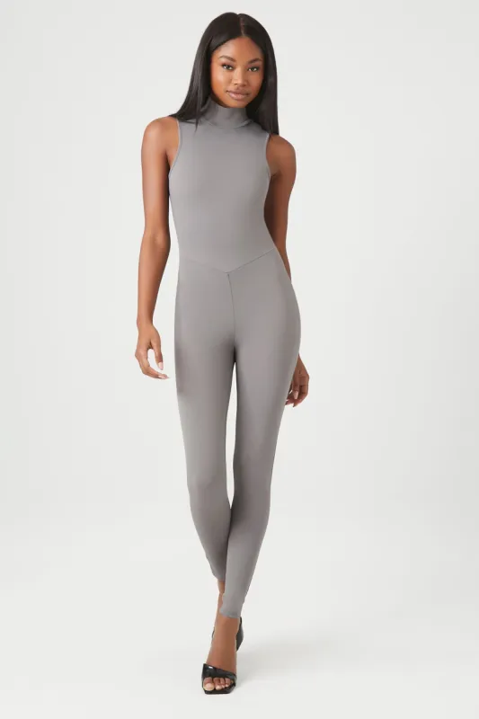 Contour Mock Neck Jumpsuit sold by Urban Planet