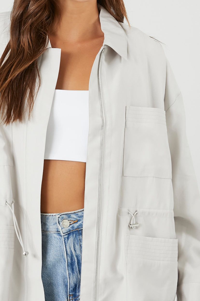 Blouson avec poches plaquées et taille coulissante sold by Urban Planet product image thumbnail 5