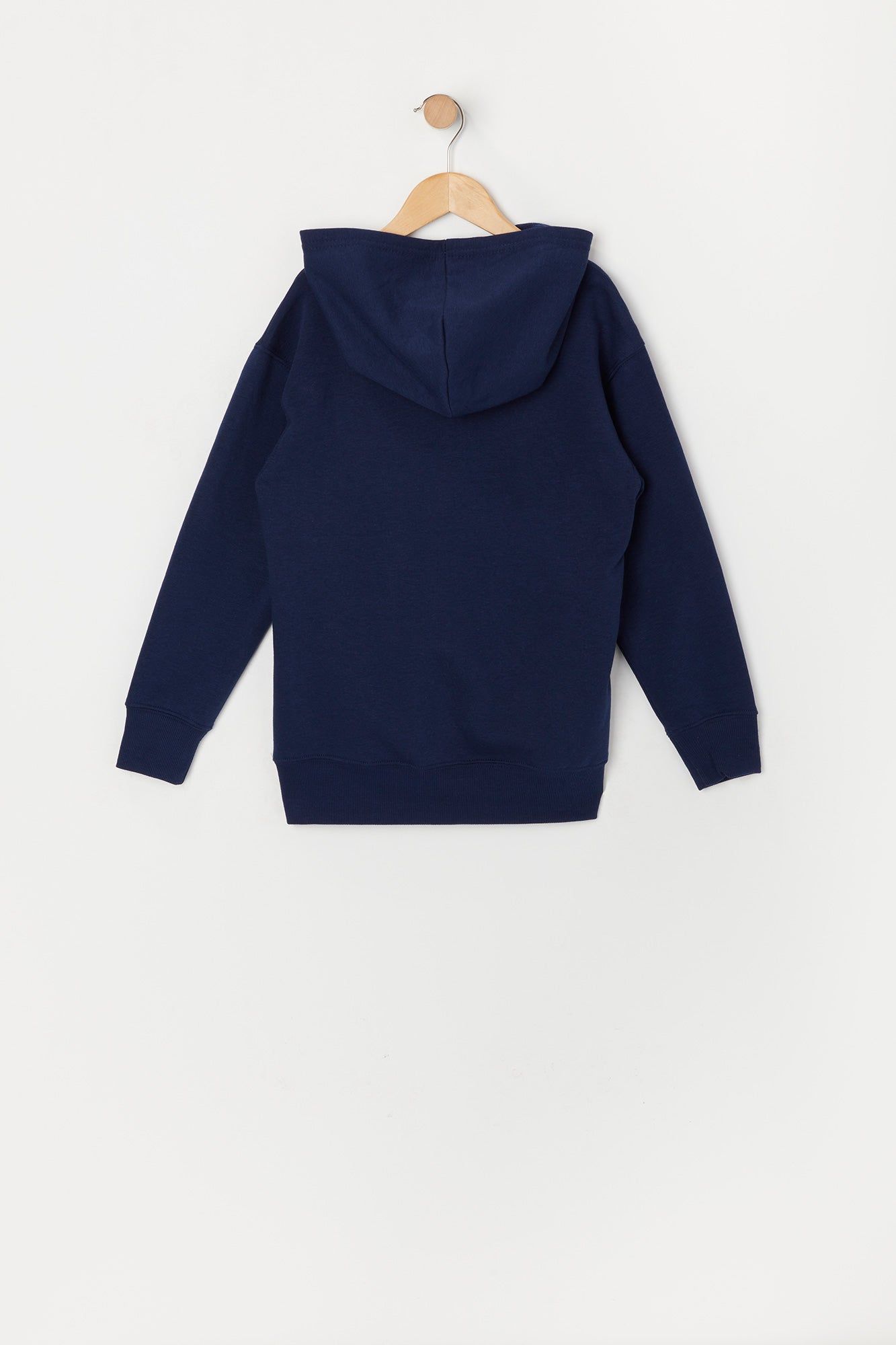 Girls Dark Blue Stitch Graphic Fleece Hoodie sold by Urban Planet product image thumbnail 2
