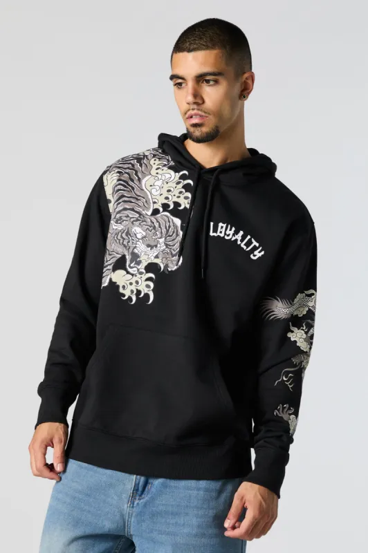 Tiger Graphic Fleece Hoodie sold by Urban Planet