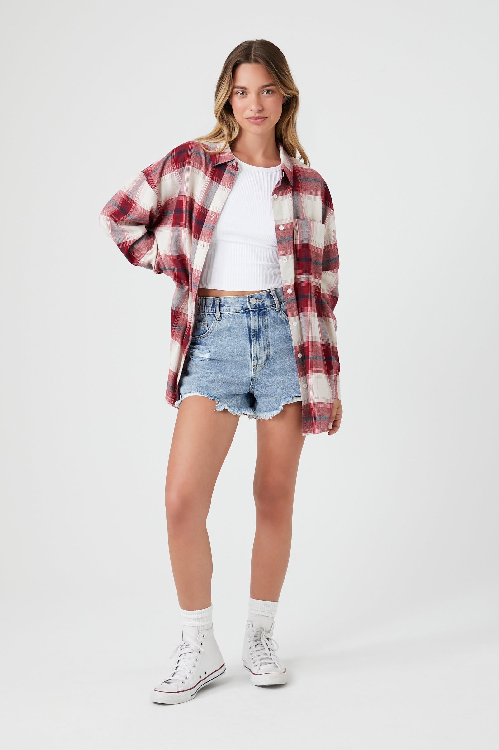 Plaid Button-Up Top sold by Urban Planet product image thumbnail 3