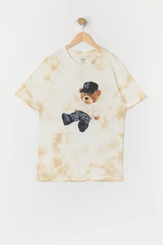 T-shirt noué-teint à imprimé Cool Teddy pour garçon sold by Urban Planet