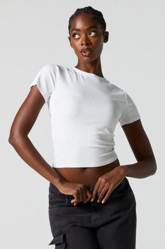 Ribbed High Neck Baby T-Shirt sold by Urban Planet