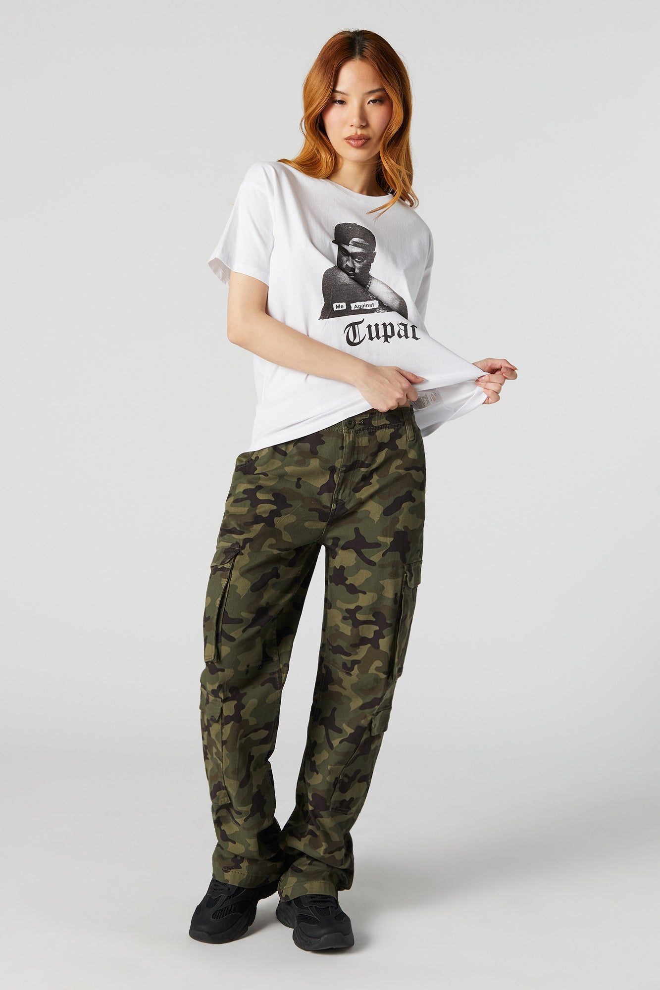 Tupac Me Against The World Graphic Boyfriend T-Shirt sold by Urban Planet product image thumbnail 3