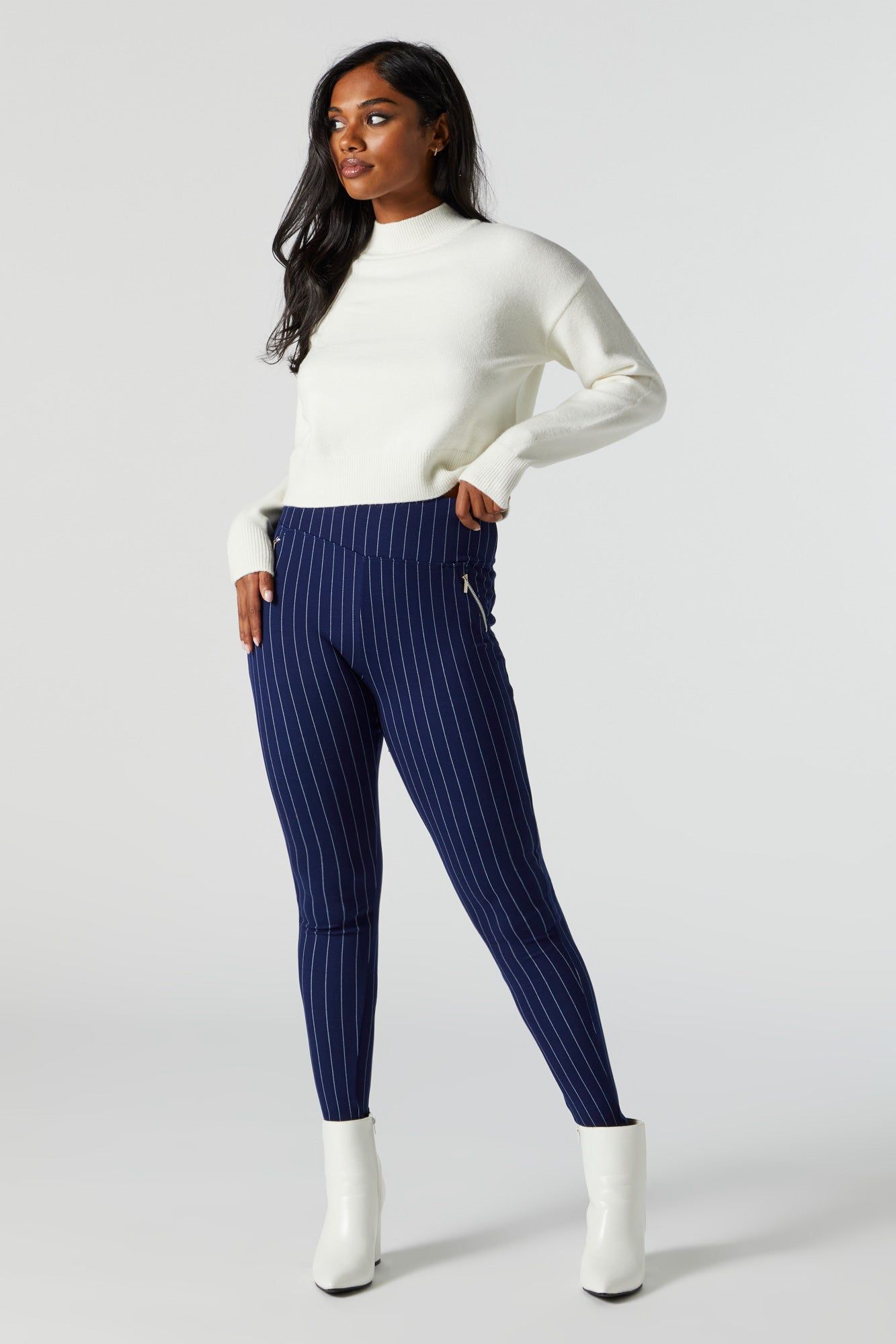 Pinstriped Zipper Pocket Legging sold by Urban Planet