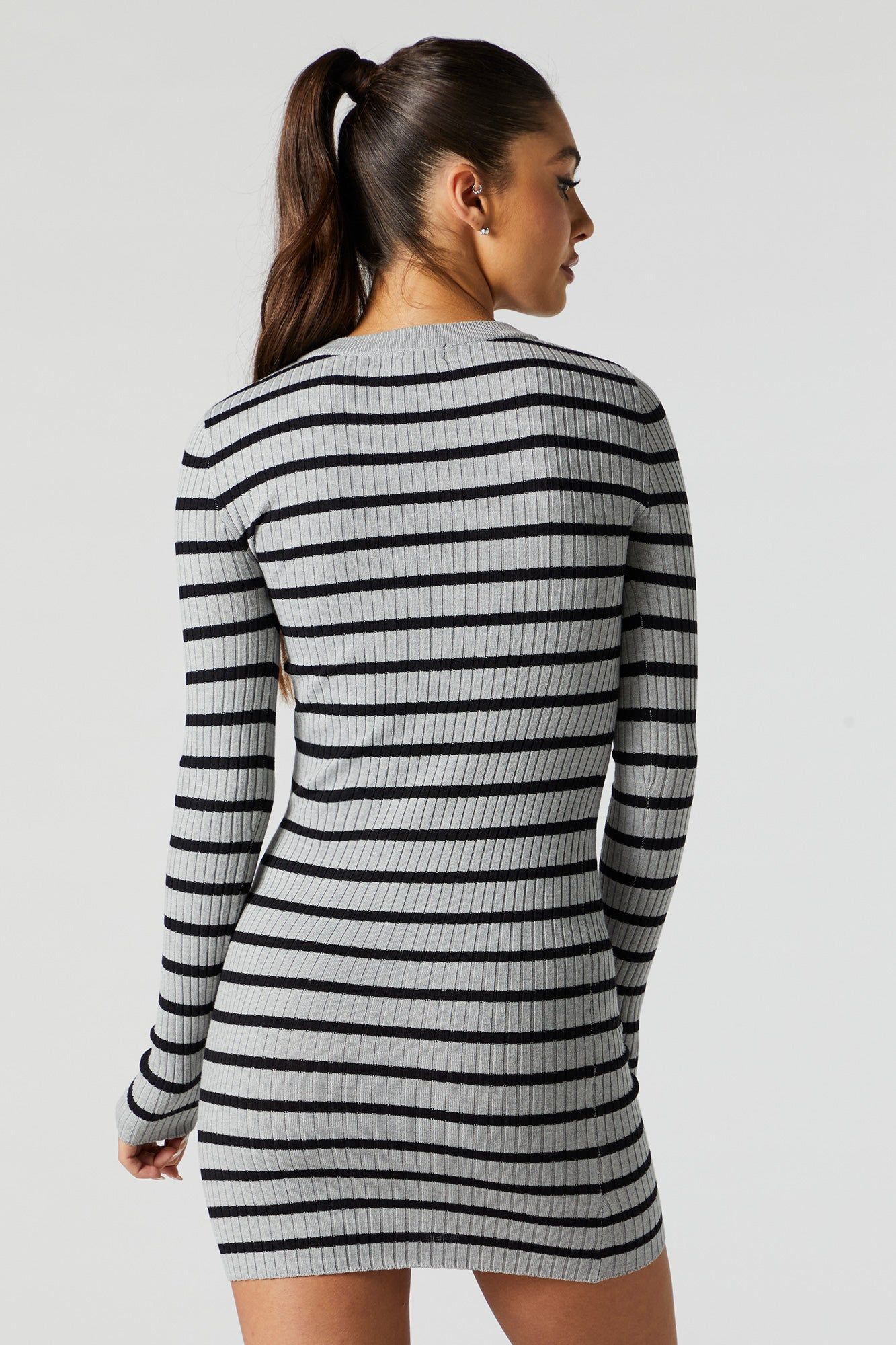 Striped Long Sleeve Sweater Dress sold by Urban Planet product image thumbnail 5