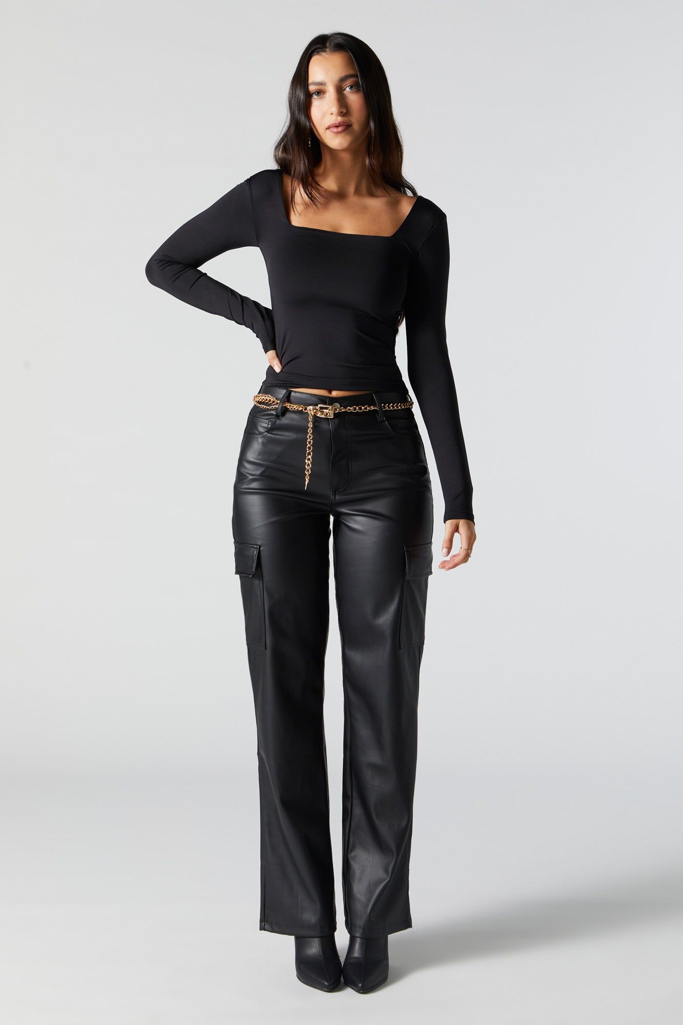 Contour Square Neck Long Sleeve Top sold by Urban Planet product image thumbnail 4