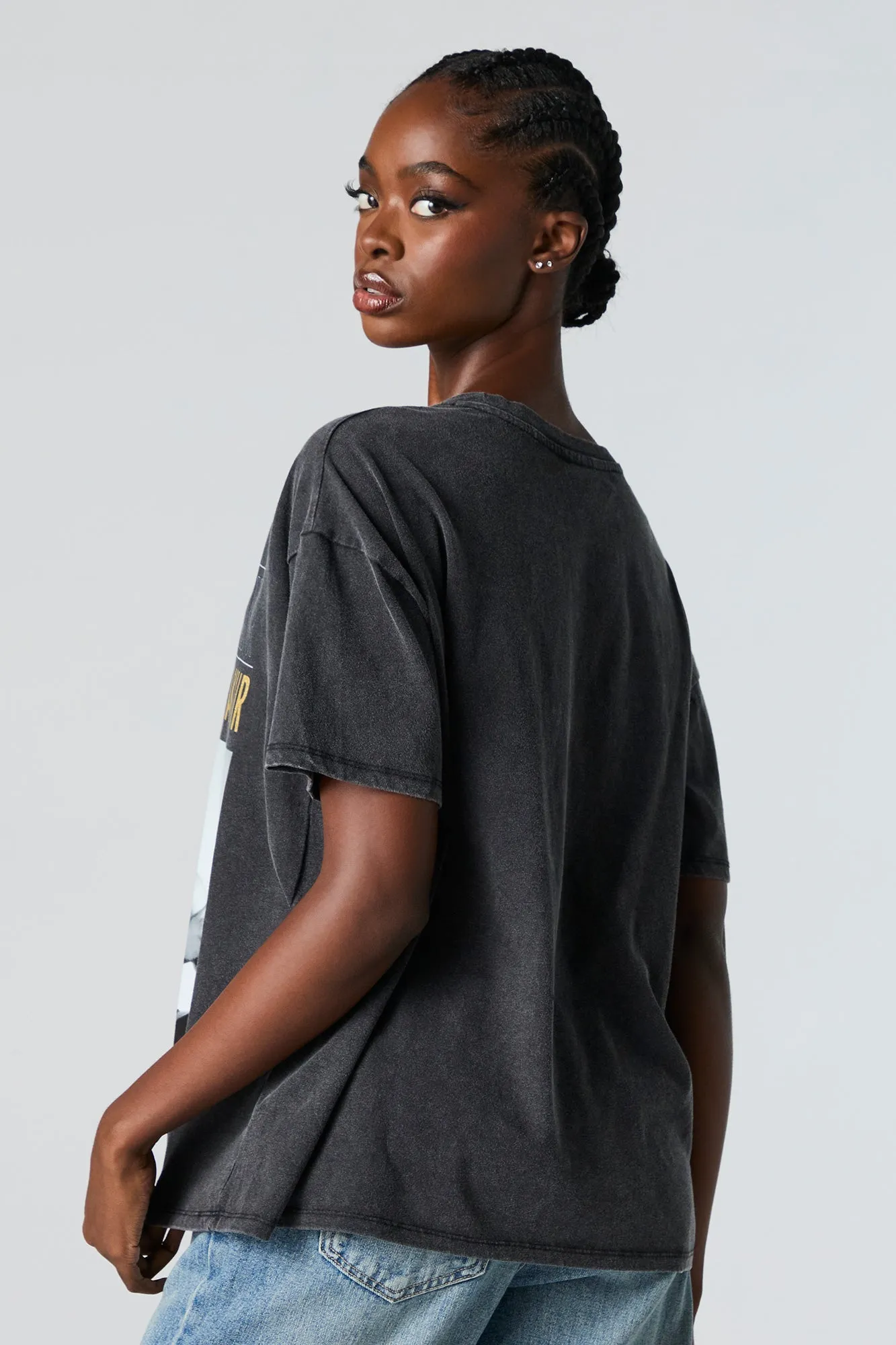 Tupac Graphic Washed Boyfriend T-Shirt sold by Urban Planet product image thumbnail 3