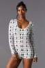 Combi-short pyjama à imprimé Playboy avec liséré de dentelle sold by Urban Planet