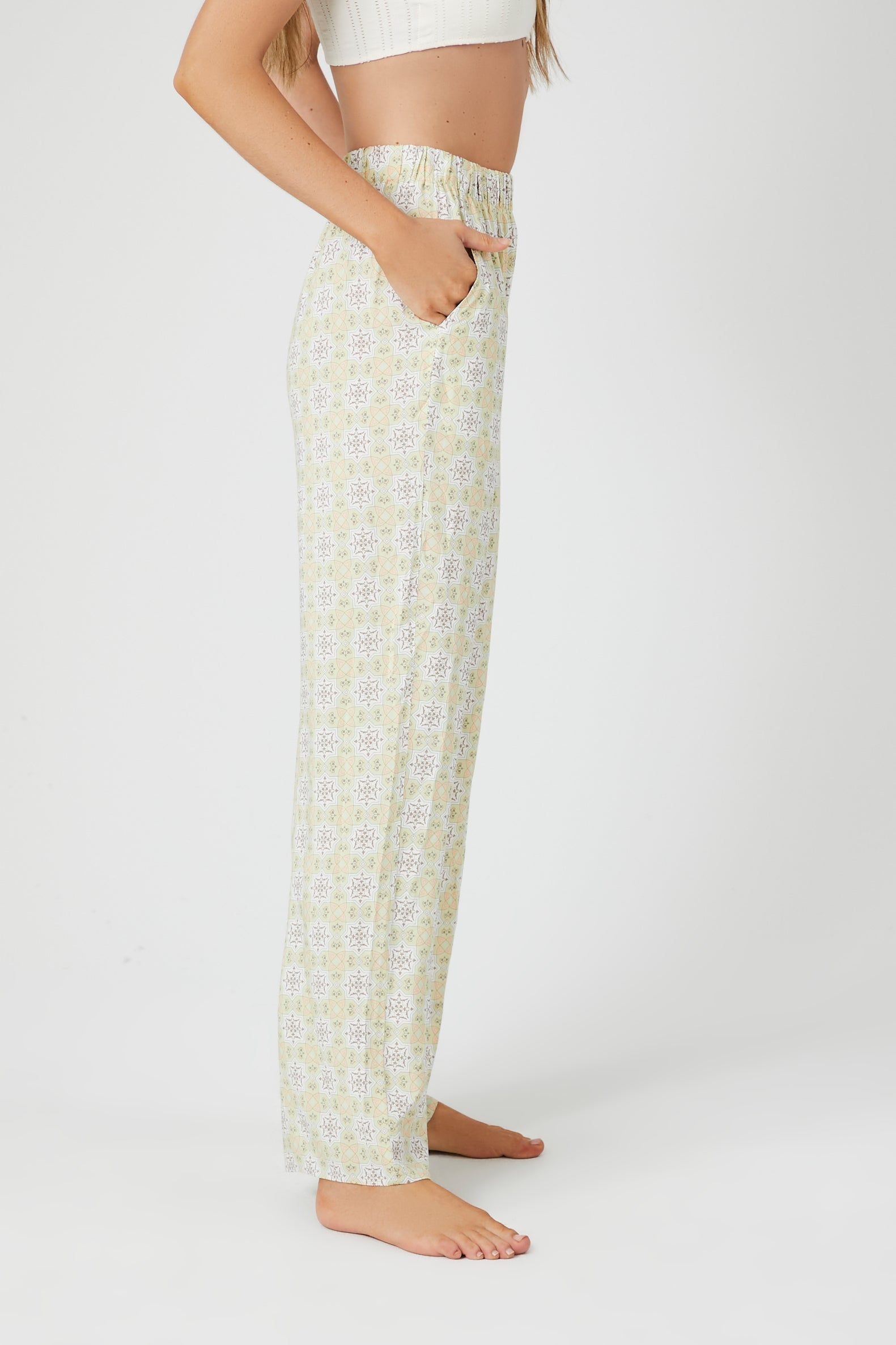 Geo Print Pajama Pant sold by Urban Planet product image thumbnail 3