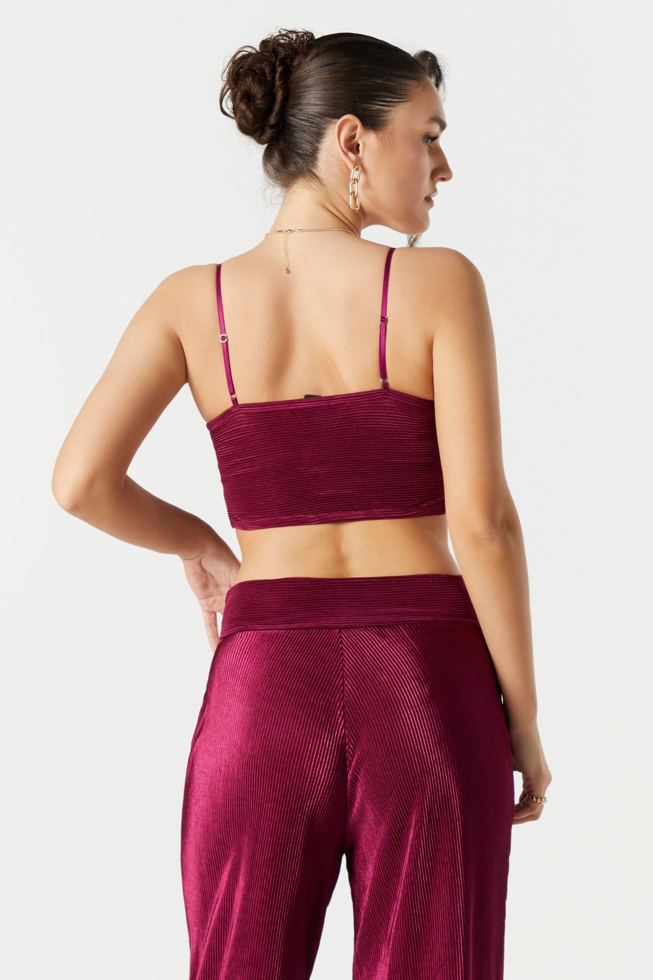 Crinkle Satin Crop Top sold by Urban Planet product image thumbnail 8