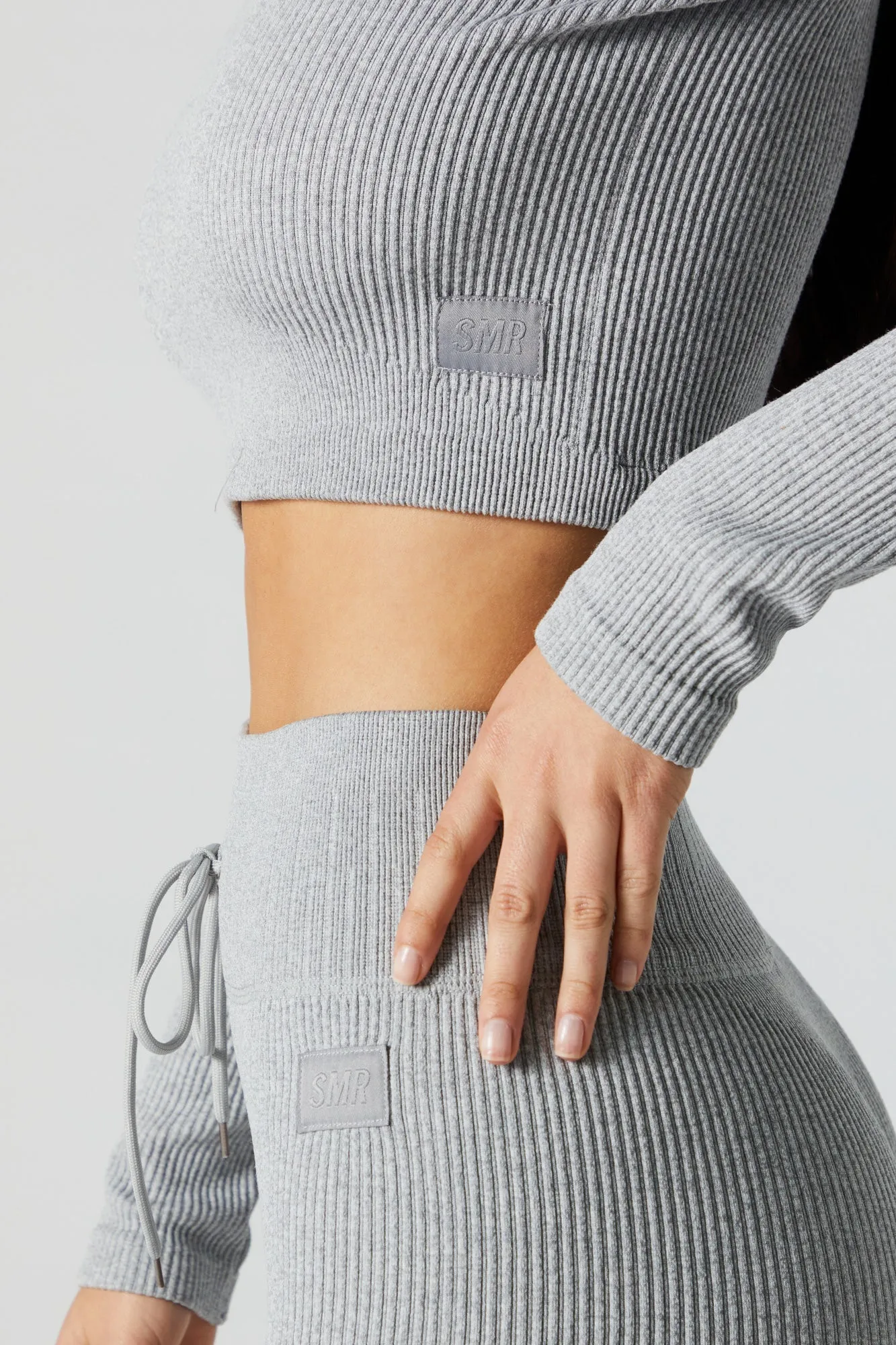 Grey Sommer Ray Active Seamless Long Sleeve Top sold by Urban Planet product image thumbnail 5