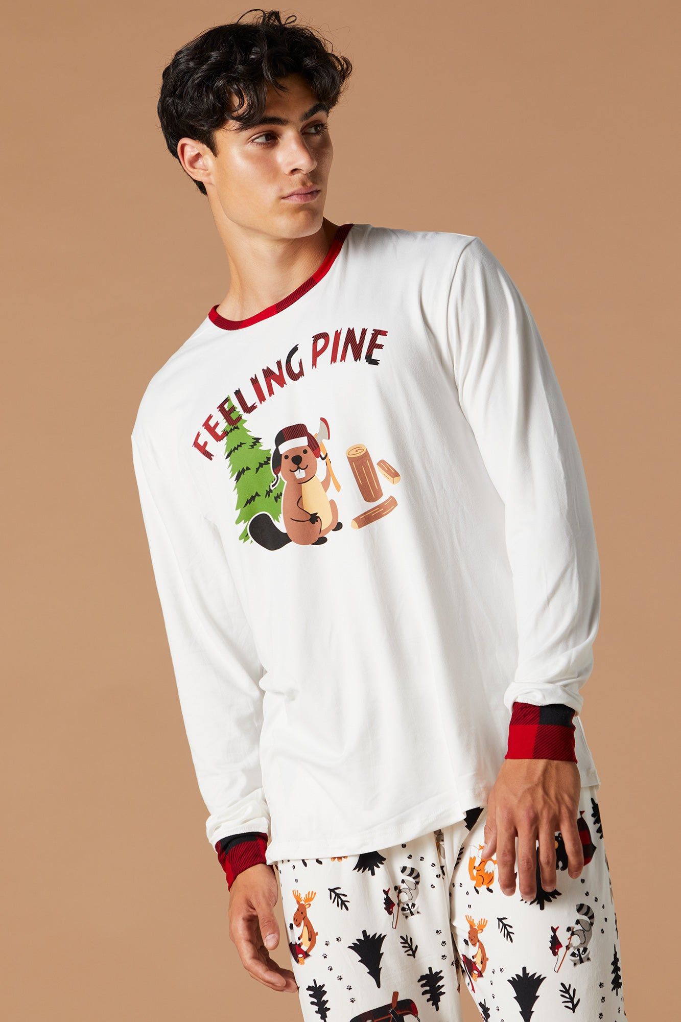 Ensemble pyjama Unisexe Pyjamas de famille à imprimé Forêt sold by Urban Planet product image thumbnail 2