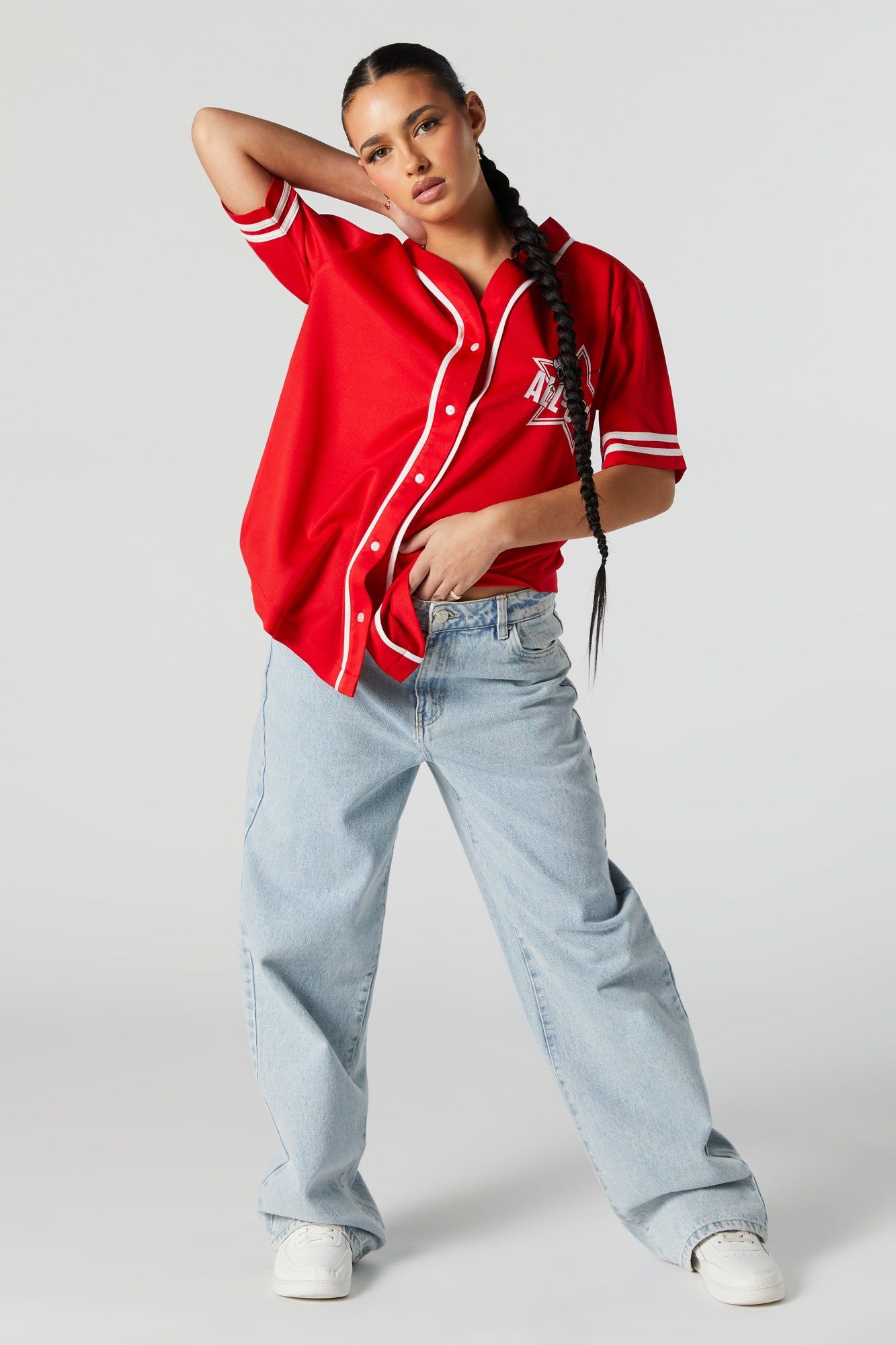 Snoopy Graphic Baseball Jersey sold by Urban Planet product image thumbnail 3