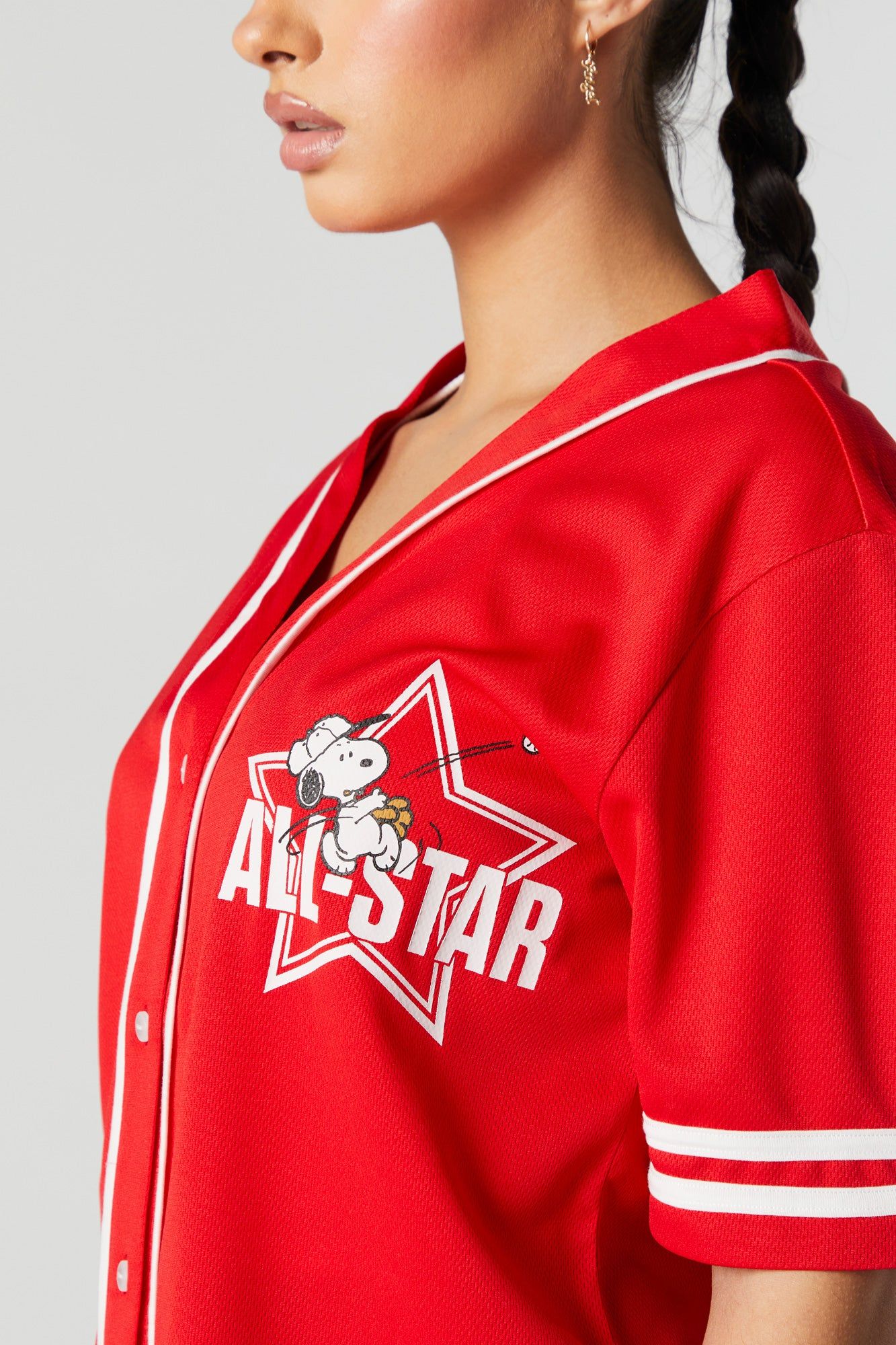 Snoopy Graphic Baseball Jersey sold by Urban Planet product image thumbnail 2