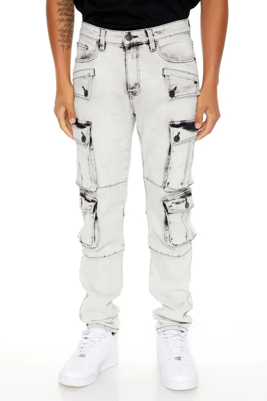 Acid Wash Slim Cargo Jean sold by Urban Planet