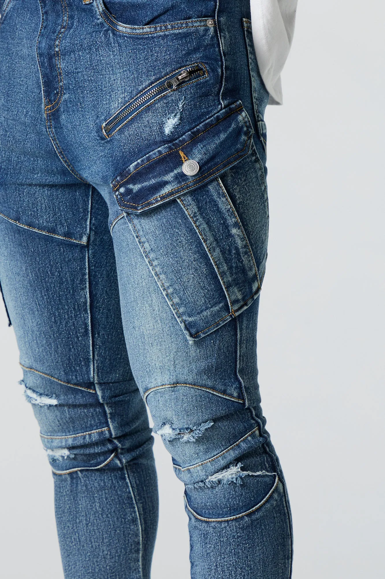 Distressed Cargo Skinny Jean sold by Urban Planet product image thumbnail 4