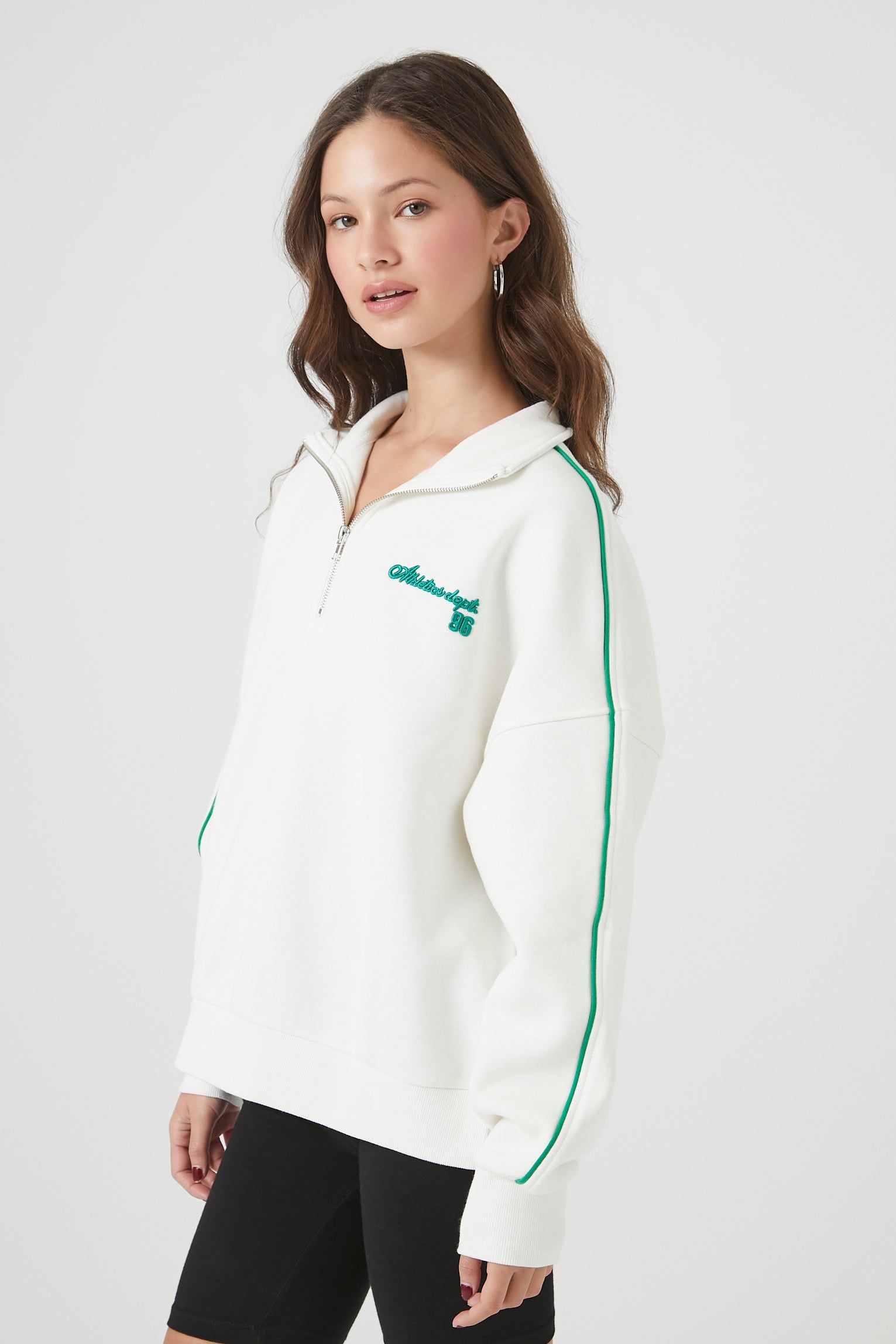 Athletic Department Embroidered Fleece Sweatshirt sold by Urban Planet product image thumbnail 7
